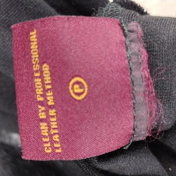 Hal Rubenstein Black Leather Rayon Square Neckline Short Sleeve Waist Length Top - Picture 6 of 13